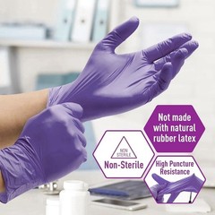MED PRIDE Blue Nitrile Exam Gloves Medical Disposable Powder & Latex-Free 200ct