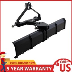 3-Point Rear Grading Blade for CAT 0 & CAT 1 Tractor, Heavy Duty Steel Scraper