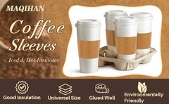 50PCS Coffee Cup Sleeves – Hot Coffee Sleeves Disposable Cold Drinks Iced