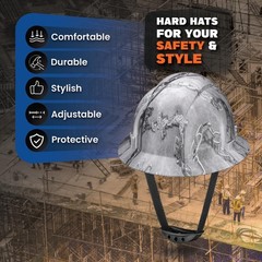 Updated Full Brim Hard Hat Vented Padded Osha Type 1 Class C Construction Safety