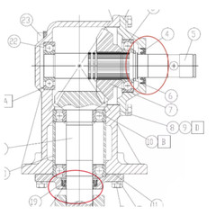 40HP & 50HP Rotary Cutter Gearbox Seal Set, Includes 1 each Input & Output Seals