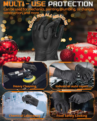 9 mil Heavy Duty Nitrile Gloves Latex Free Rubber, Chemical Resistant XL