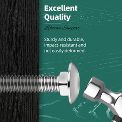 EASTPUK 60Pcs 1/4-20 Carriage Bolts Assortment Kit with Nuts and Washers, 304…