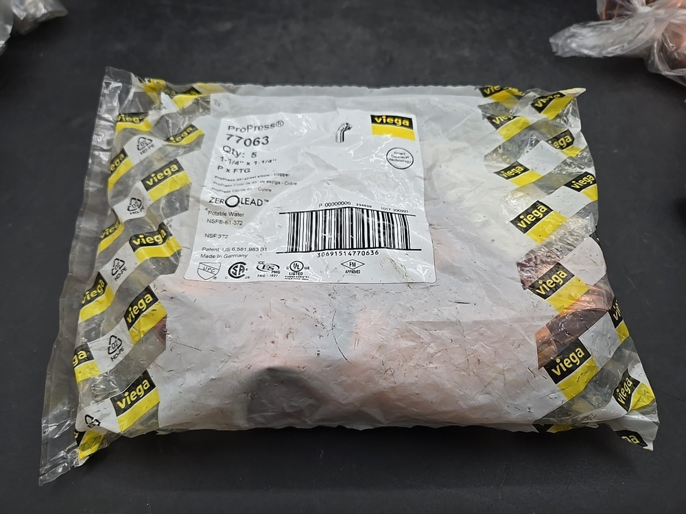 Viega LLC 77063 Bag of 5 ProPress Elbow Fittings FNFP