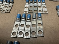 49x Pc Lot Burndy YAV6CL2BOX 6AWG Wire Crimp Blue Die 2-Hole Terminal TYCO Lug