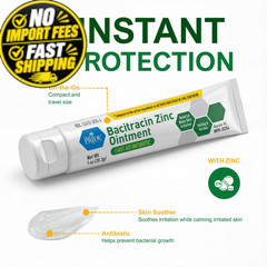 MED PRIDE Bacitracin Zinc Ointment, 4 Pack of 1 oz Tubes 1 Ounce (Pack 4)