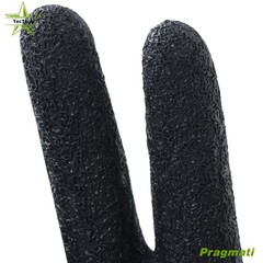 12 Pairs Pack Crinkle Latex Rubber Hand Coated Safety Work Gloves (M-Size)