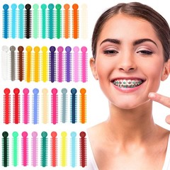 1 Bag Dental Orthodontic Ligature Ties Elastic Rubber Bands 45 Colors 1040 Pcs