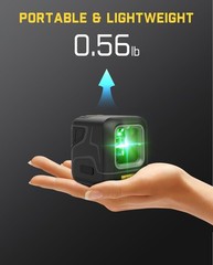 Fanttik D2 Pocket Green Laser Level, Class II ( 1 mW max output), Black