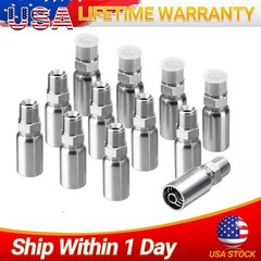 12-Pack 3/8″ Hose x 3/8″ NPTF Male Pipe Thread Hydraulic Hose End Crimp Fitting