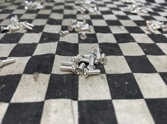 Vented Flat head Phillips screw 8-32 X 3/8″ long silver plated LOT OF 289#1325W8