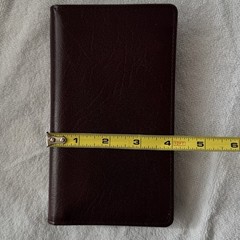 Day Timer Brown Leather Senior Pocket Planner Wallet Checkbook Organizer 4″ x 7″