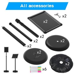 2 Pack Sign Holder Stand 8.5×11 Inch, Adjustable Floor Standing Sign Holder, …