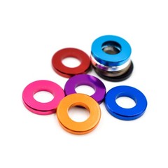 100PCS Aluminium Anodised M4 M5 M6 M8 Metric Colourful Flat Washer Spacer Gasket