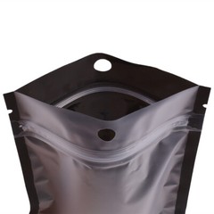 100pc Matte Clear & Black Zip Lock Bags w/ Hang hole 4x7in (Free 2-Day Shipping)