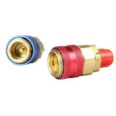 A/C R134a Quick Coupler Adapter Car High & Low Side HVAC SAE Male Flare Fitting