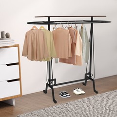 Clothing Display Stand, Clothing Rack, Commercial Clothes Hanging Rack Black