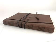 Luxurious Genuine Leather Journal 11.5 x 8.5 inches Sketchbook blank pages strap