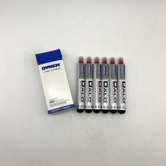 Dykem 26023 Dalo Metal Marker Red Medium Steel Ball Tip Industrial Pack of 6