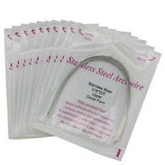 100Pcs Dental Ortho Arch Wire Round/Rectangular Stainless Steel Ovoid/Natural
