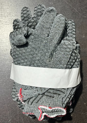12 PR. COTTON STRING KNIT WORK GLOVES PVC COATED DOTTED PALMS GLOVE LINERS LARGE