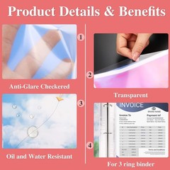 200 Pack Sheet Protectors 8.5 x 11 inch Clear Page Protectors for 3 Ring Bind…