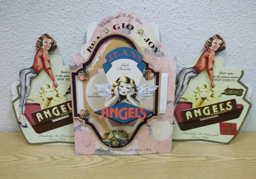 1950s Pin Up 3 Advertising Display Angels Jeans High Quality Rockabilly Advertising