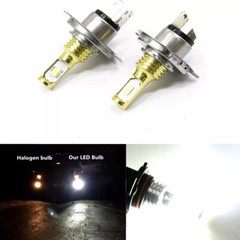 2PS H4 9003 CSP LED Fog Driving Light Bulbs Conversion Kit Super White 6000K