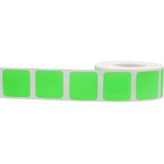Square Stickers | 1″ Inch Wide | 500 Pack | Pick One Color