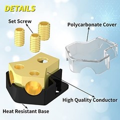 Joinfworld 12V Power Distribution Block Car Audio 2 Way Ground Distribution B…