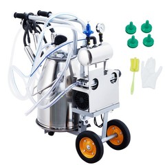 Cow Milking Machine Portable 25 L/6.6 gal Automatic Pulsation Vacuum Milker