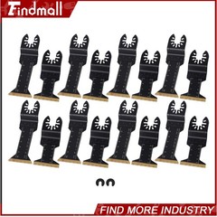 Findmall 16 Pcs Extra-Long Titanium Oscillating Tool Blades Multi Tool Blades