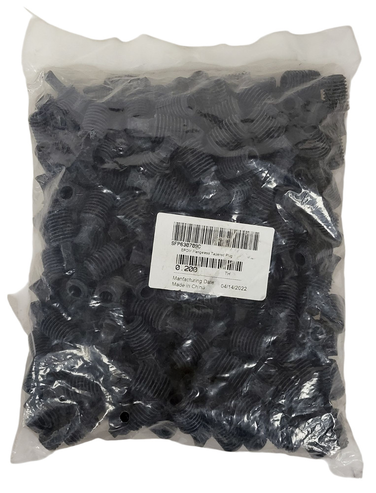 (200 PIECES) Essentra Components SFP630709C EPDM Masking Flangeless Tapered Plug
