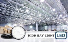 200W LED High Bay Light 6000K UFO HighBay LED Commercial Warehouse Garage Light