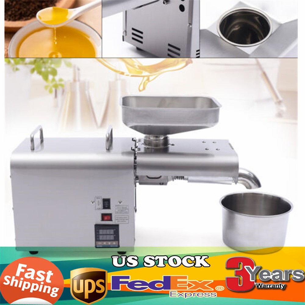 7 Kg/H Oil Press Machine Automatic Oil Extractor Cold/Hot Oil Presser 0.75 KW~