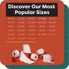 2″ x 1″ Direct Thermal Labels for UPC, Address, Rollo, Zebra Printers (12 Rolls)