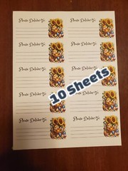 10 Sheets please deliver to address shipping labels (PDT) pen pal, mail