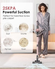 Vexilar Cordless Vacuum Cleaner 25Kpa Stick Vacuum with Self Standing
