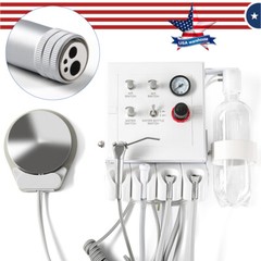 Portable Dental Turbine Unit Air Compressor/High&Low Speed Handpiece Kit 2/4Hole
