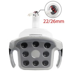 12W Dental Oral Lamp 8 LED Bulbs Surgical Operation Light Sensor Switch 22/26mm