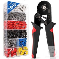 Ferrule Crimping Tool Kit Wire Ferrules Kit Crimper Pliers with 1800PCS Wire End