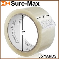 18 Rolls Carton Sealing Clear Packing Tape Box Shipping – 2 mil 2″ x 55 Yards
