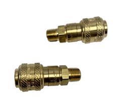 Lot Of 2, Dixon Quick Coupling 2DM2-B, Brass, 1/4 MNPT, 1/4 Body