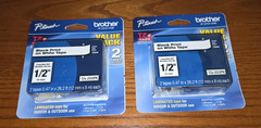 Brother TZE-2312PK Black Print on White Laminated Tape for P-touch Label Maker