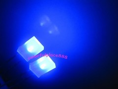100pcs, 2x5x7mm Blue Diffused LED Rectangle Rectangular Leds New