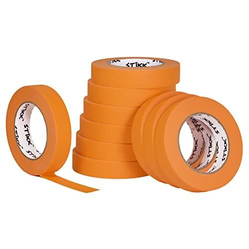 10 Pack 1″ inch x 60yd STIKK Orange Painters Tape 14 Day Easy Removal Trim Edge