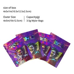 25 Sets 3.5g Smell Proof Zip Seal Pouch Reclosable Mylar Foil Bags For Candy