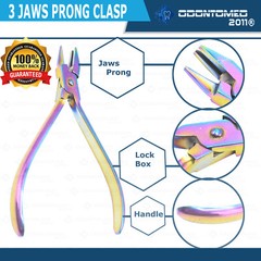 3 JAWS PRONG CLASP ADJUSTING ORTHO PLIER TITANIUM COATED