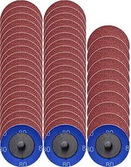 50x 2 inch 80 Grit Roll Lock Sanding Grinding Disc Die Grinder Quick Change Pads