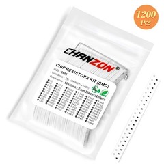 Chanzon 1200pcs 0603 SMD Resistor Kit 0-10M Ω ohm 60 Values 1/10W 0.1W ±1%…